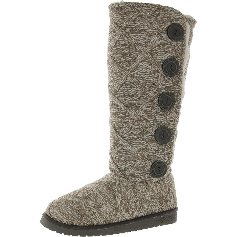 MUK LUKS Women's Malena Boots, Stone Lattice, 7 UK