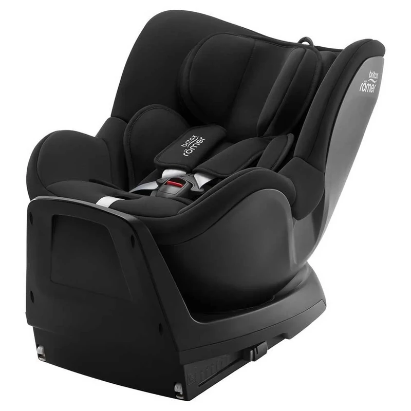 BRITAX RÖMER Rotating car seat DUALFIX Plus, 360 Degree, incl. Newborn Insert and ISOFIX, from 40-105 cm (i-Size), Birth - 4 Years, Space Black