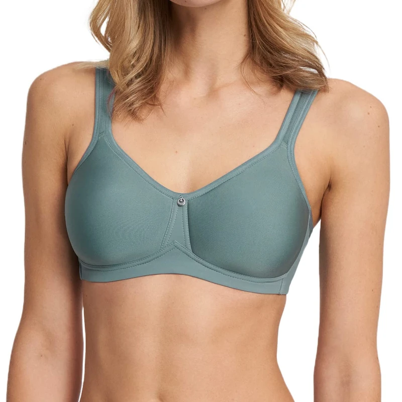 Susa Catania Women's Bra Without Underwire, Spacer Bra with Cups Made of Soft Spacer Material, Moulded Bra with Ideal Breathability and High Stability, Aqua Green, 40B