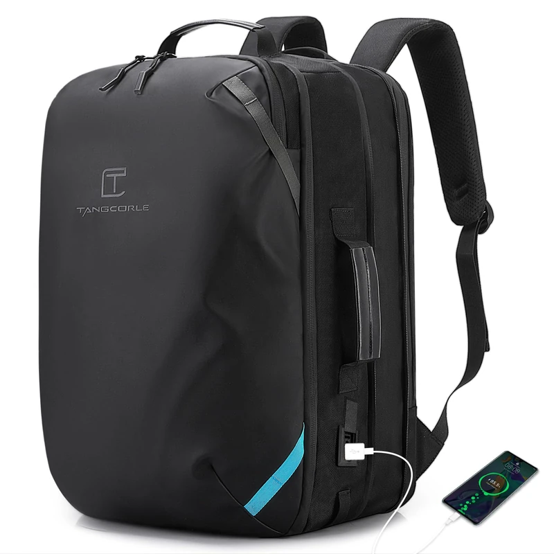 TANGCORLE Extra Large Travel Laptop Backpack,TSA 17.3 Inch Water Repellent Anti Theft Business College School Bookbag With USB 2.0 Charging Port, high-capacity, Backpack With Laptop Compartment
