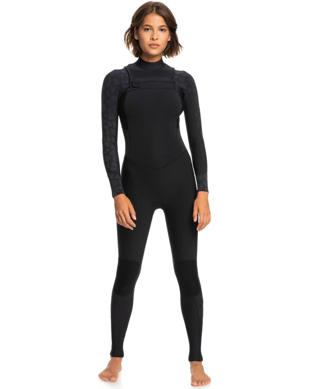 Roxy Chest Zip Wetsuit 4/3 SWELL SERIES FZ GBS Young Womens Black 2