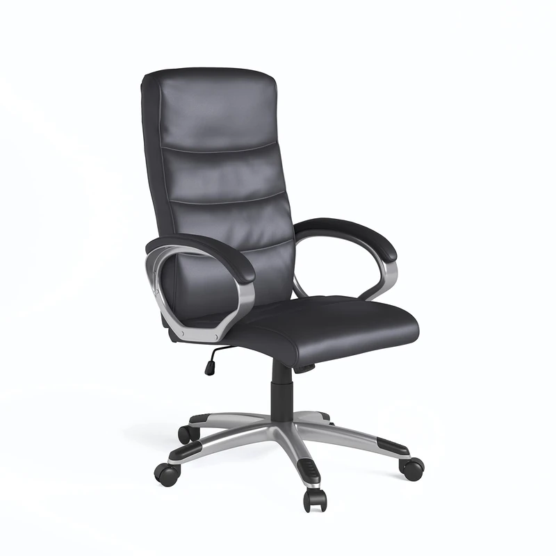 Alphason Hampton Office Chair Black Leather - Image 1