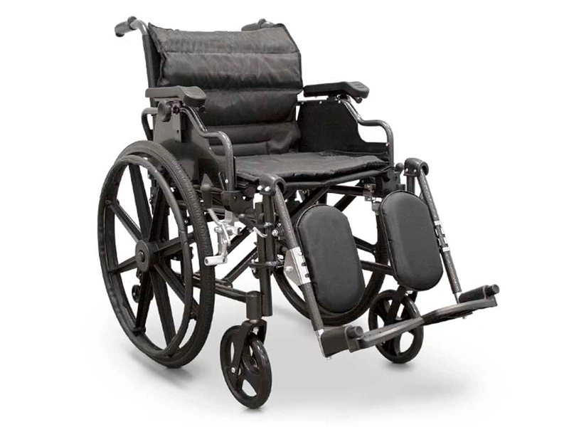 Quirumed Folding Aluminum Wheelchair with Removable Wheels