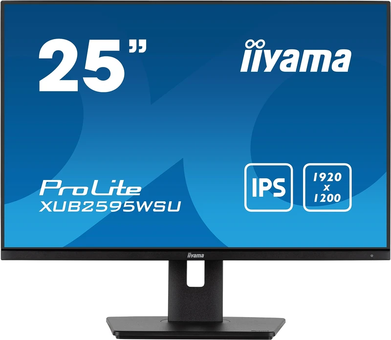 iiyama XUB2595WSU-B5 25 inch IPS LCD (sRGB: 99%, NTSC: 72%), 4ms, 1920x1200, HDMI/DP/VGA/USB, Height Adjustable Stand - Image 1