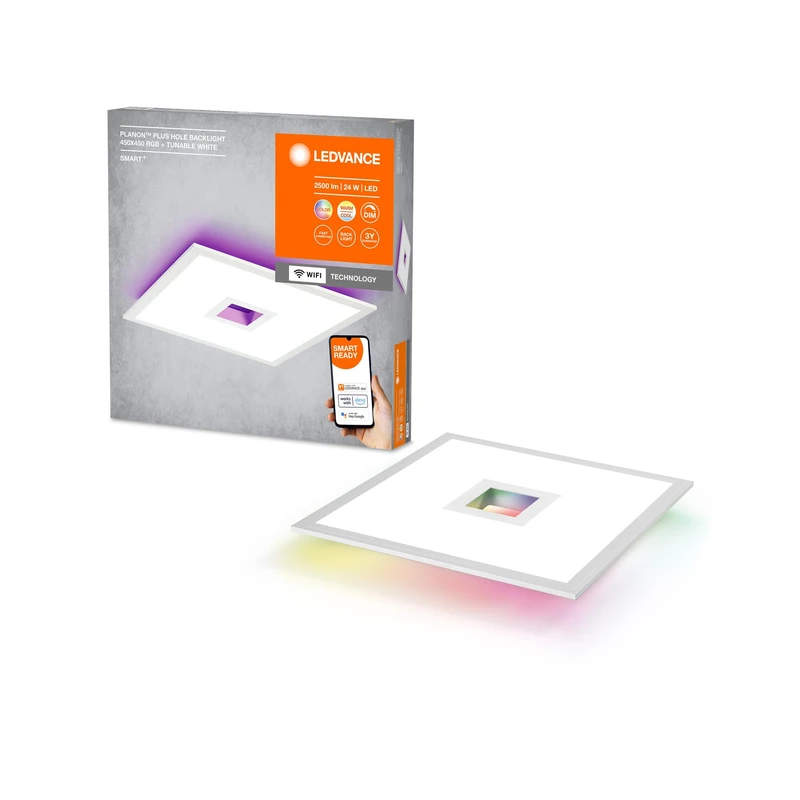 LEDVANCE SMART+ WiFi LED Panel Light, White, 24W, 2500lm, Adjustable White Light, dimmable, 2700 to 6500K, Frame and Area Main Light, controllable by app, Compatible with Amazon, Google, etc. - Image 1