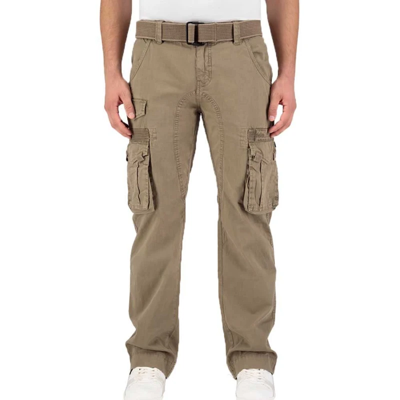 Alpha Industries Men's Devision Casual Trousers Pants, Taupe, 30 W