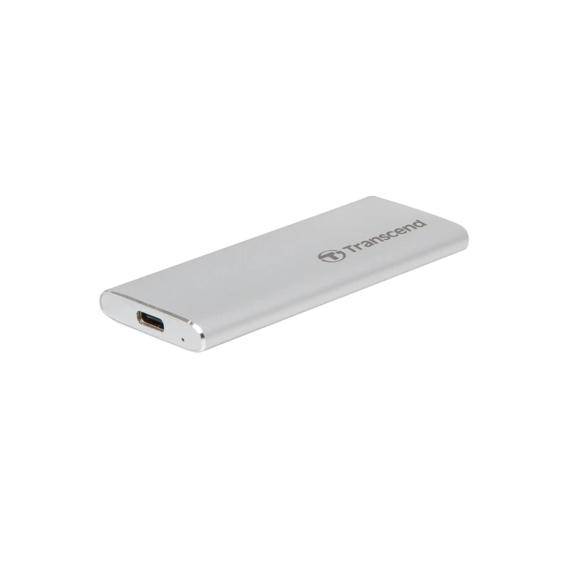 Transcend ESD260C 250GB Portable SSD, USB-C 3.1 Gen 2 10Gbps, Up to 520MB/s External SSD, Silver TS250GESD260C
