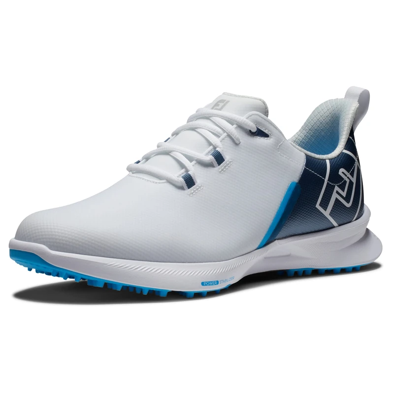FootJoy Men's Fj Fuel Sport Golf Shoe, White Navy Blue, 8.5 UK - Image 1