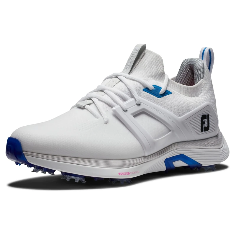 FootJoy Men's Hyperflex Golf Shoe, White Blue Pink, 7.5 UK