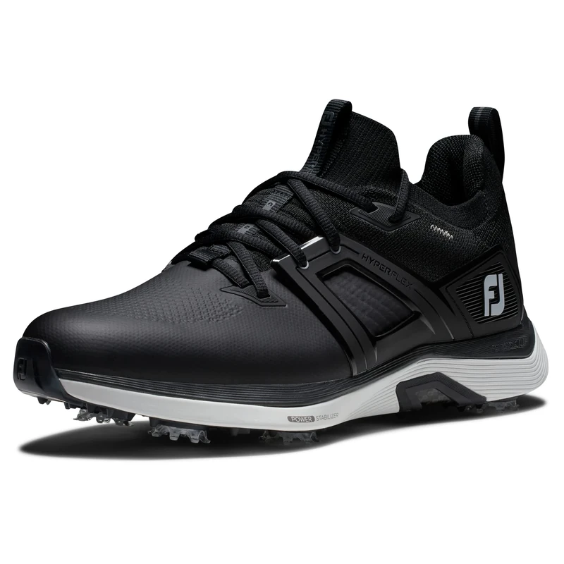 FootJoy Men's Hyperflex Golf Shoe, Black White Grey, 7 UK