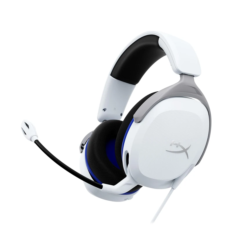 HyperX Cloud Stinger 2 Core White - Gaming Headset for PlayStation, PS5, PS4, lightweight comfort, 40 mm drivers, easy access audio controls