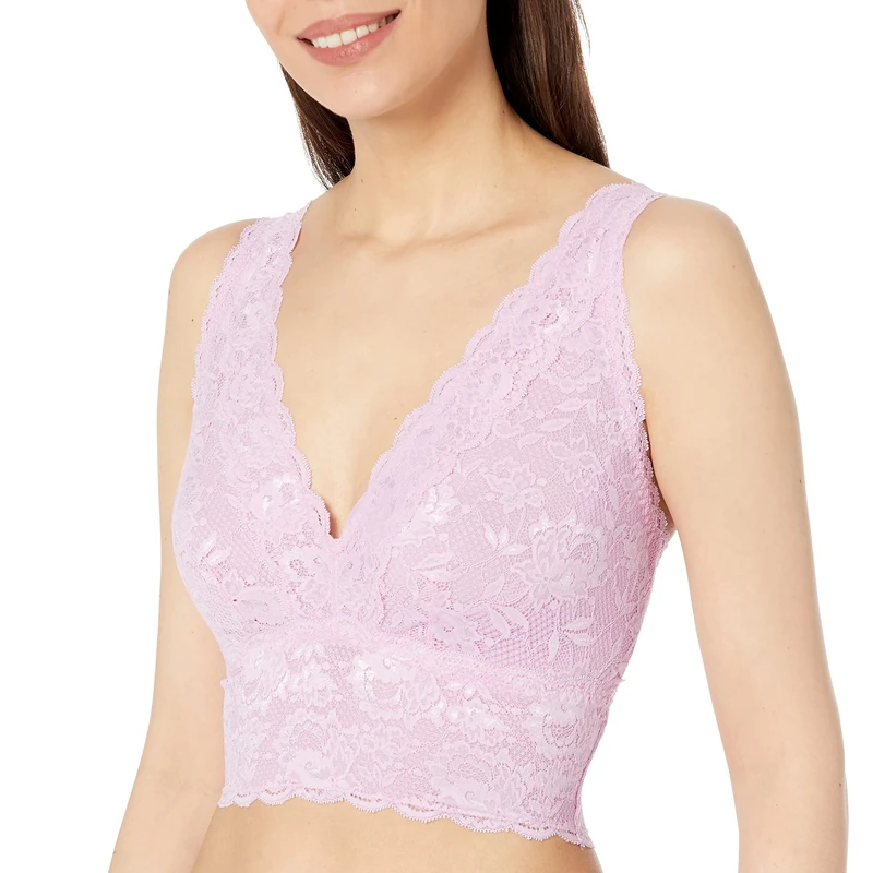 Cosabella Women's Say Never Curvy Plungie Longline Bralette Plunge Bra, Neela Flower, XS