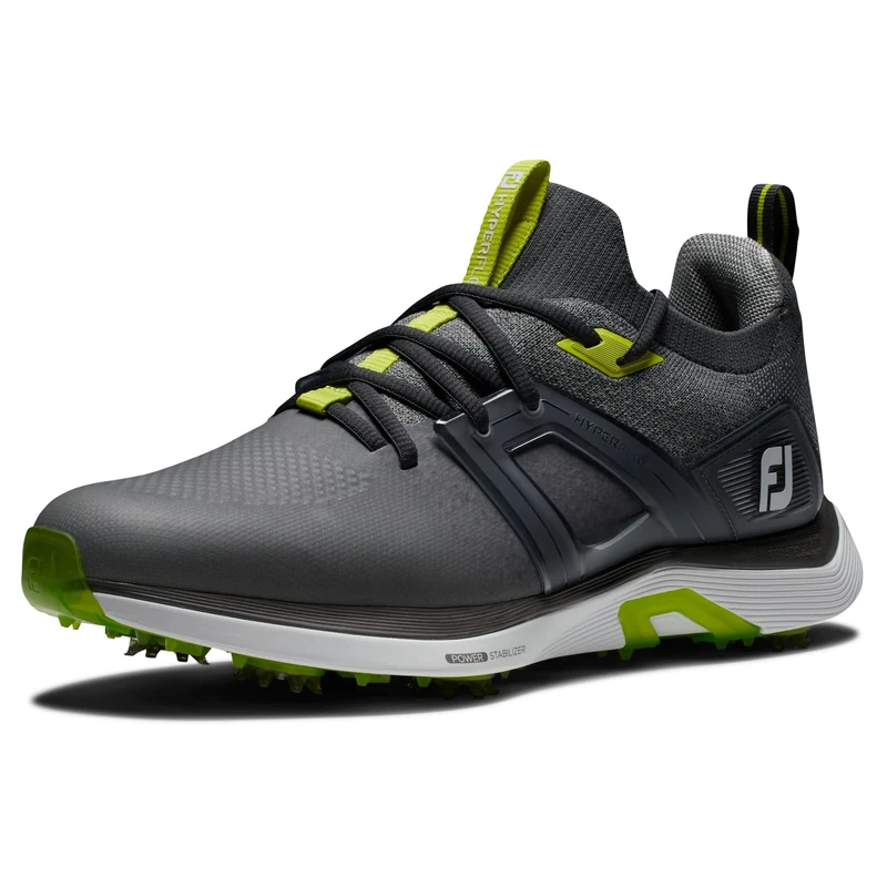 FootJoy Men's Hyperflex Golf Shoe, Charcoal Grey Lime, 7 UK