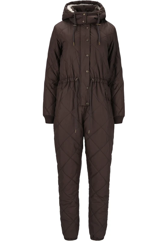 Weather Report Women's Mina Jumpsuit in Great Quilted Design 5129 Java, 42