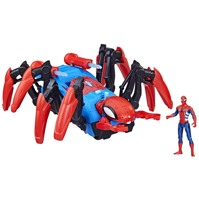 Marvel Spider-Man Crawl ‘N Blast Spider Toy, Super Hero Toys for Children, Ages 4 and Up, Web and Water Blast Feature, Red