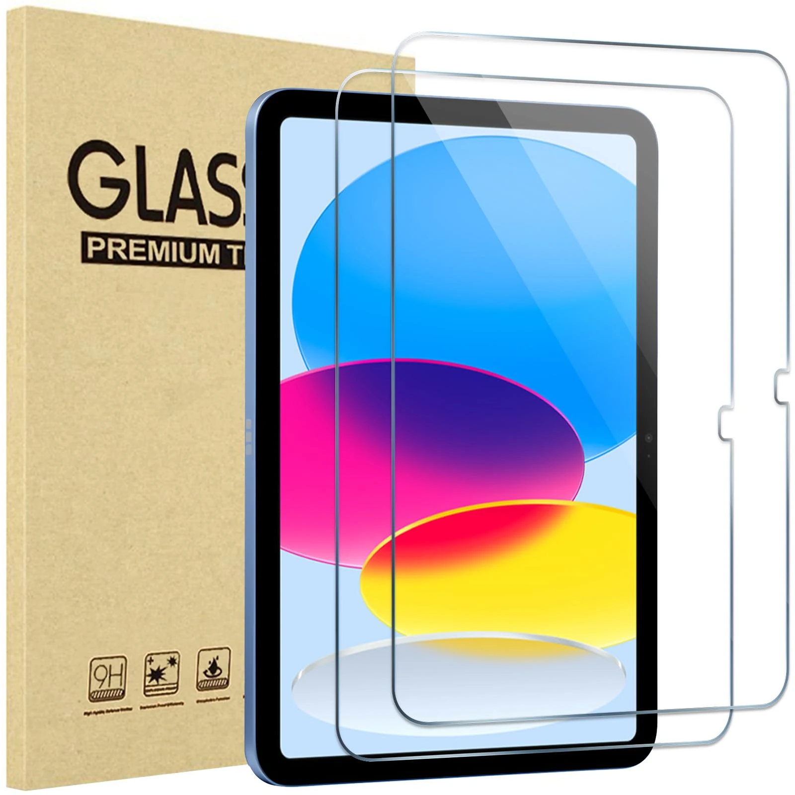 ProCase 2 Pack Screen Protector for iPad A16 2025 11th/10th 2022 Generation (11-inch/10.9), Tempered Glass Film Guard -Clear