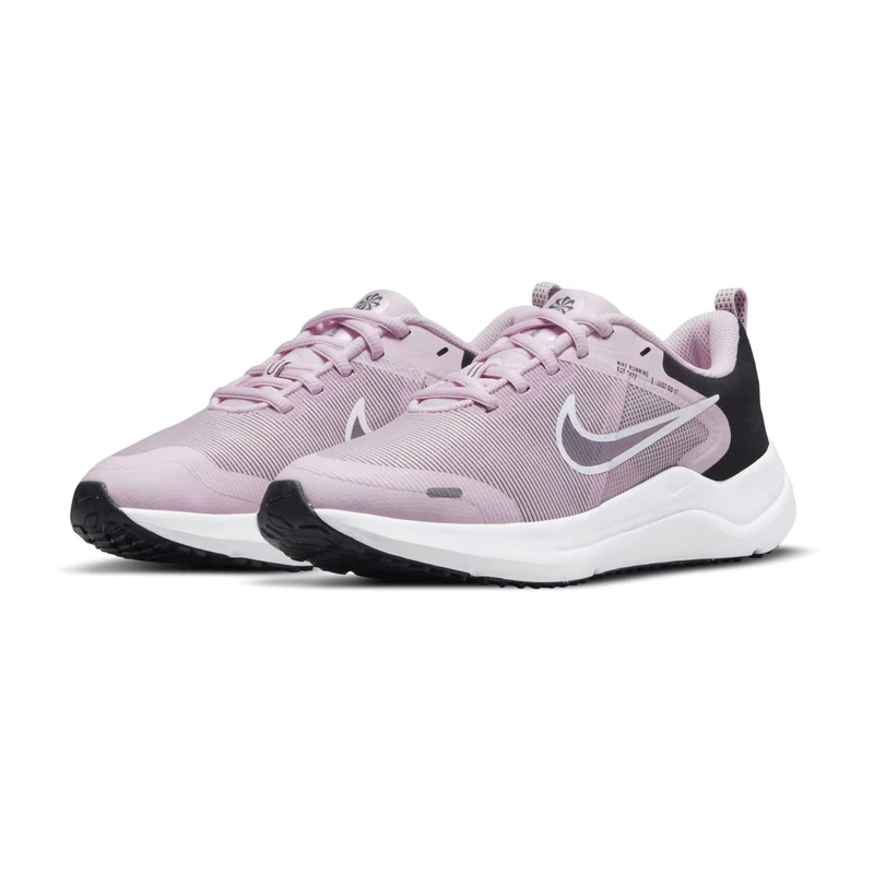 NIKE Unisex Kids Downshifter 12 Sneaker, Pink Foam Flat Pewter Black, 5.5 UK