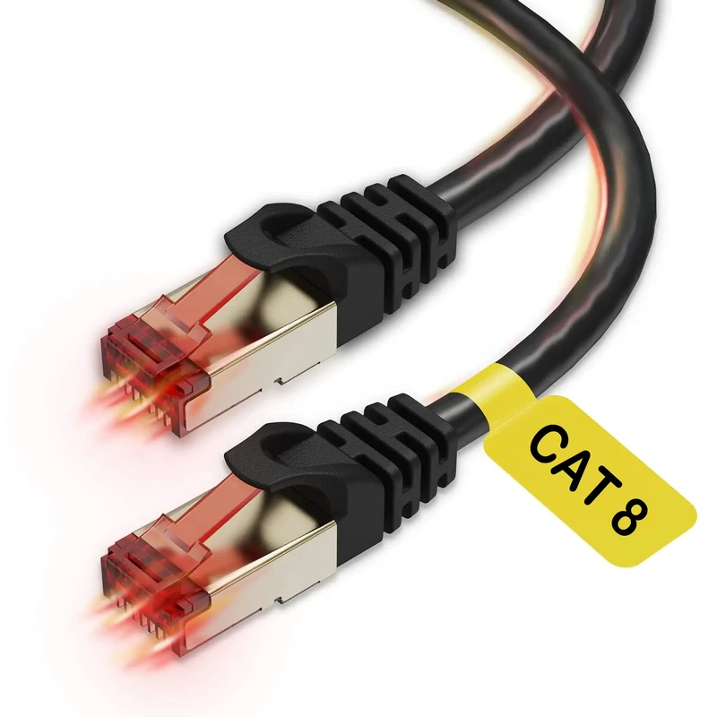 Cat 8 Ethernet Cable, 24M Heavy Duty High Speed Internet Network Cable, Professional LAN Cable, Shielded in Wall, Indoor&Outdoor - Image 1
