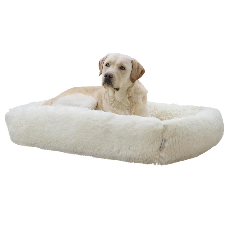 Kerbl Pet Fluffy Cuddly Bed, Cream, 100 x 70 cm