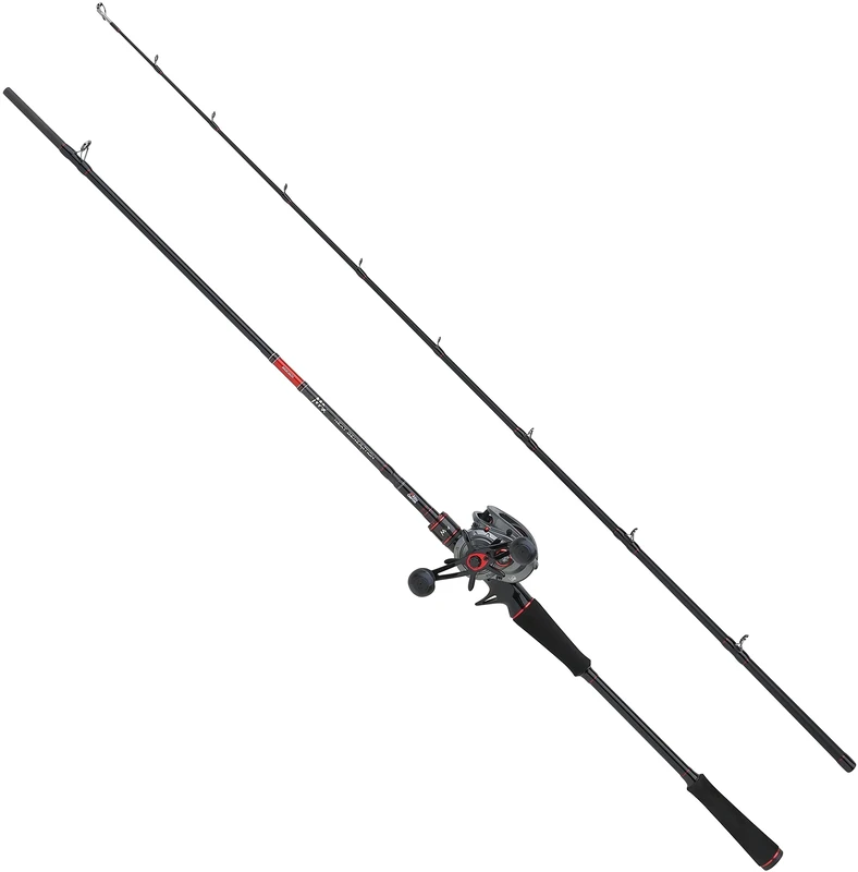 Abu Garcia MAX LP Pike Combo 2.44m |30-110g, Fishing Rod Reel Combo, Baitcast Combos, Predator Lure Fishing,Pike / Perch / Zander, Unisex, Black