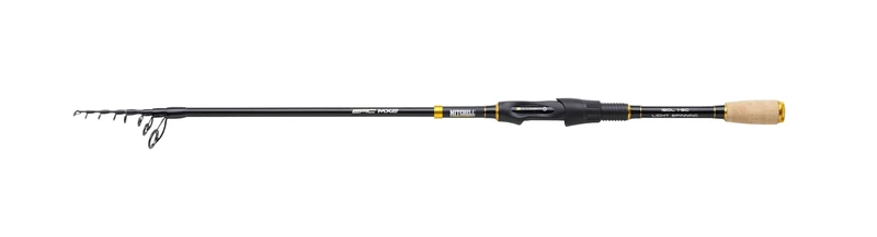 Mitchell Epic MX2 Tele Spinning Rod | Telescopic Carbon Fishing Rod for Freshwater & Predator Angling | Lightweight Travel-Friendly Rod for Pike, Perch, Trout & Lure Fishing | Black/Gold, 1.5m, 5g