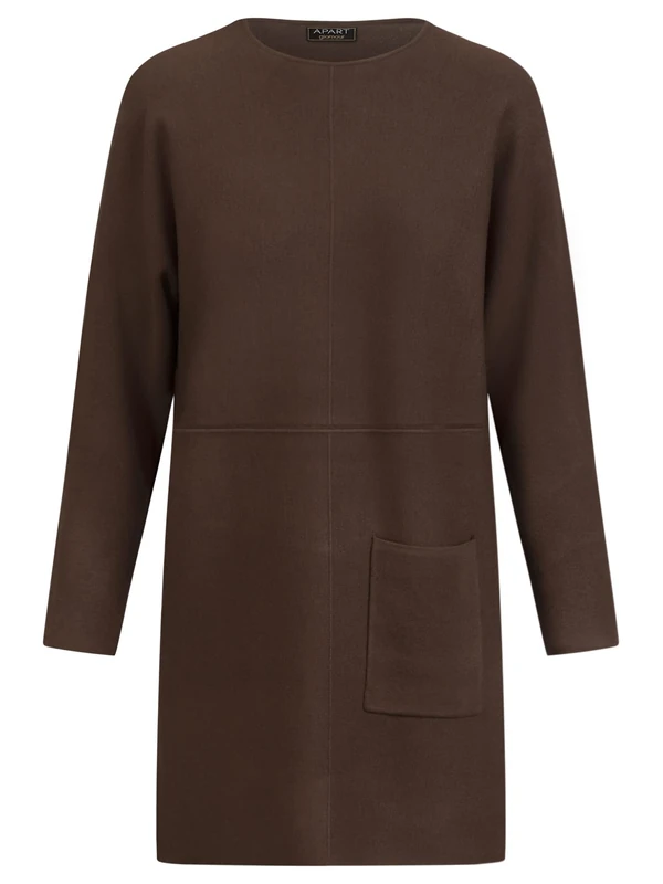 ApartFashion Women's Knitted Dress, Brown, 10