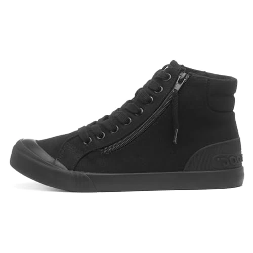 Rocket Dog Jazzin Hi Womens Black Canvas - Size 7 UK - Black