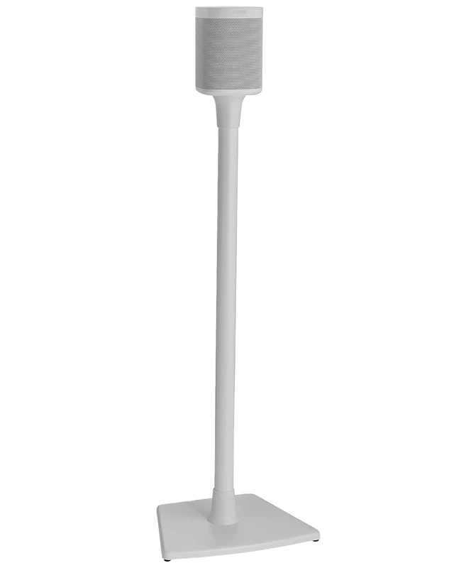 Sanus Wireless Speaker Stands Designed for Sonos One, One SL, and Play:1 - Easy, 15-Minute Assembly, Built-in Cable Management - White/Single