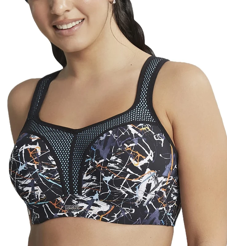 Panache Women's High Impact Underwire Sports Bra, Ink Splat, 28E