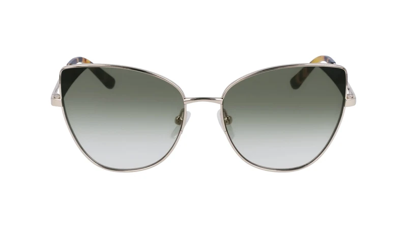 KARL LAGERFELD Women's Sunglasses KL341S - Shiny Gold with Gradient Green Lens