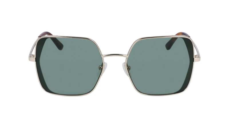 Karl Lagerfeld Women's Sunglasses KL340S - Shiny Gold with Solid Green Lens
