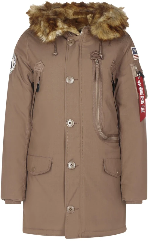 Alpha Industries Women's Polar Jacket - Taupe, Size L