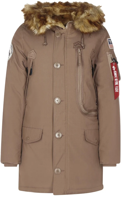 ALPHA INDUSTRIES Women's Polar Jacket Wmn, 183-taupe, M