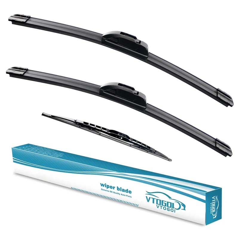 VTOGOI Wiper Blades With Rear Wiper Blades Set For Land Rover LR4 2010-2016,Automotive Replacement Windshield Wiper Blades, That Meet OEM Quality Easy DIY Install 22"+22"+16" (Set of 3)