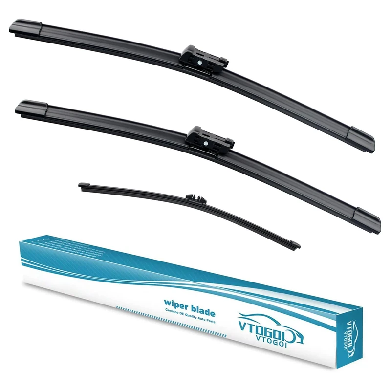 VTOGOI Wiper Blades With Rear Wiper Blades Set For 2016-2021 Volvo XC90,Automotive Replacement Windshield Wiper Blades, That Meet OEM Quality Easy DIY Install 24"+20"+14"(Set of 3)