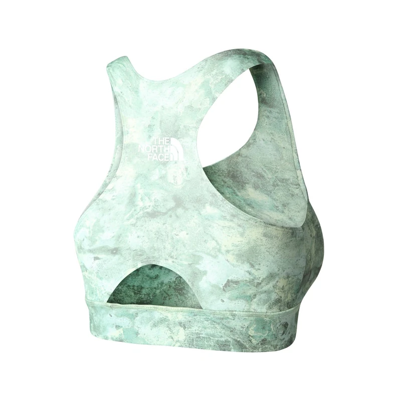 The North Face Flex Sports Bra Lime Cream Grit Texture Print M
