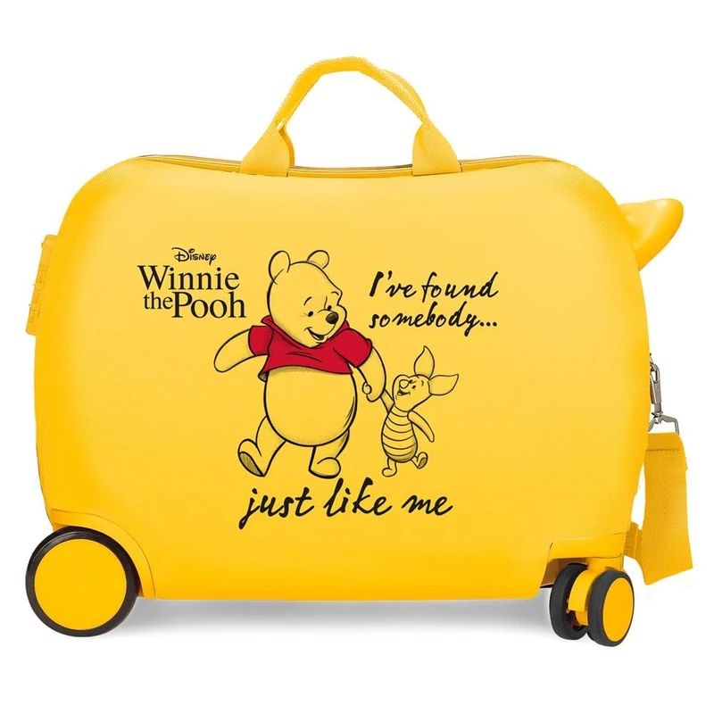 Disney Winnie The Pooh Children's Suitcase Ochre 50 x 39 x 20 cm Rigid ABS Side Combination Closure 78L 1.8 kg 4 Wheels Hand Luggage, Lemon Tree, Children's Suitcase