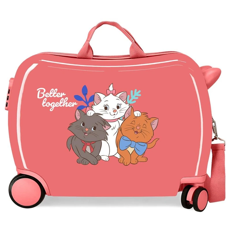 Disney Joumma Bags Classic Hardshell Kids Suitcase with Combination Lock and 4 Wheels is Made of ABS, a Sturdy and Lightweight Material., Aristocats Coral, Children's Suitcase 50