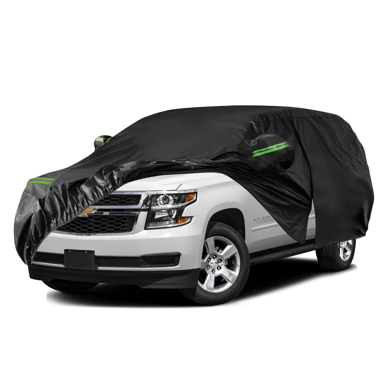Waterproof Car Cover Replace for 2007-2022 Chevy Suburban/GMC Yukon XL/Cadillac Escalade ESV, 6 Layers All Weather Car Covers with Zipper Door for Snow Rain Dust Hail Protection (Suburban)