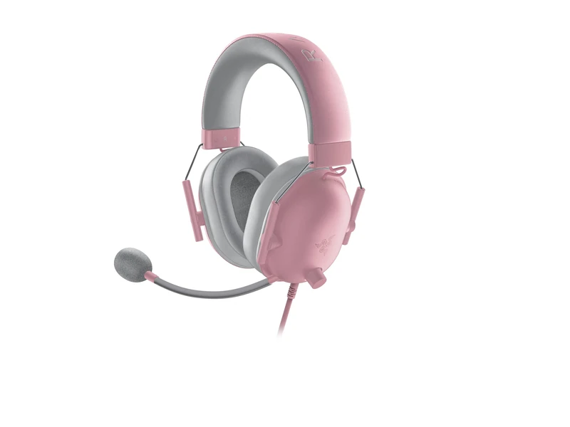 Razer BlackShark V2 X - Multi-Platform Wired E-sports Headset (Triforce 50 mm Drivers, Advanced Passive Noise Cancellation, 7.1 Surround Sound, Hyperclear Cardioid Mic) Quartz Pink