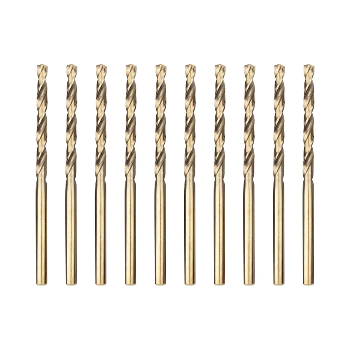 Meccion HSS Cobalt Jobber Drill Bit 10pcs 3.0mm Twist Drill Bit for Drilling Stainless Steel and Metal