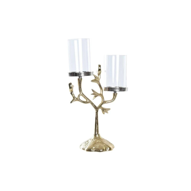 DKD Home Decor Candlestick, Gold, Estándar