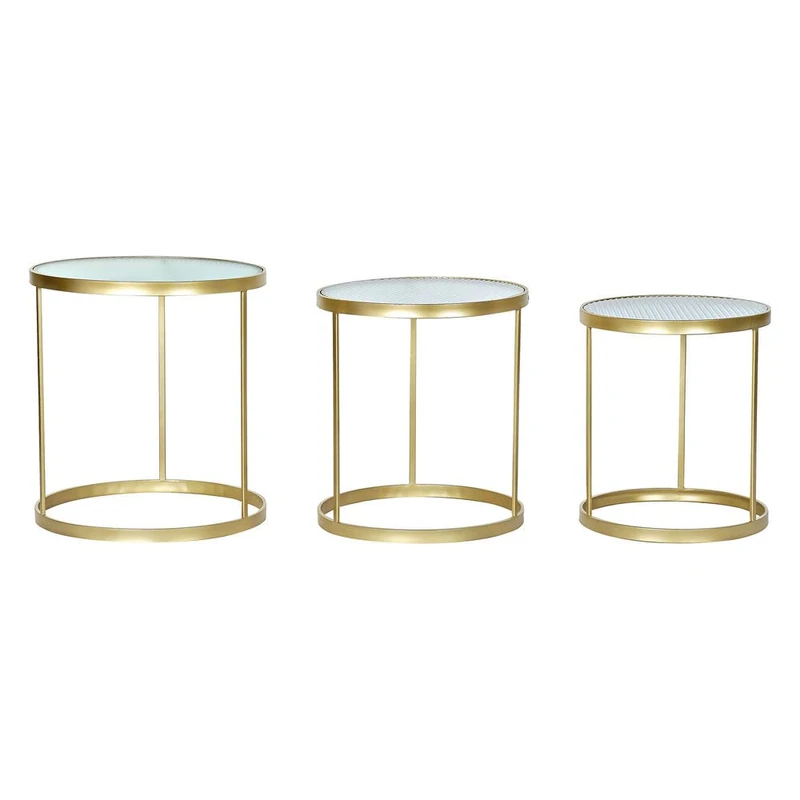 DKD Home Decor Set of 3 Tables, Standard