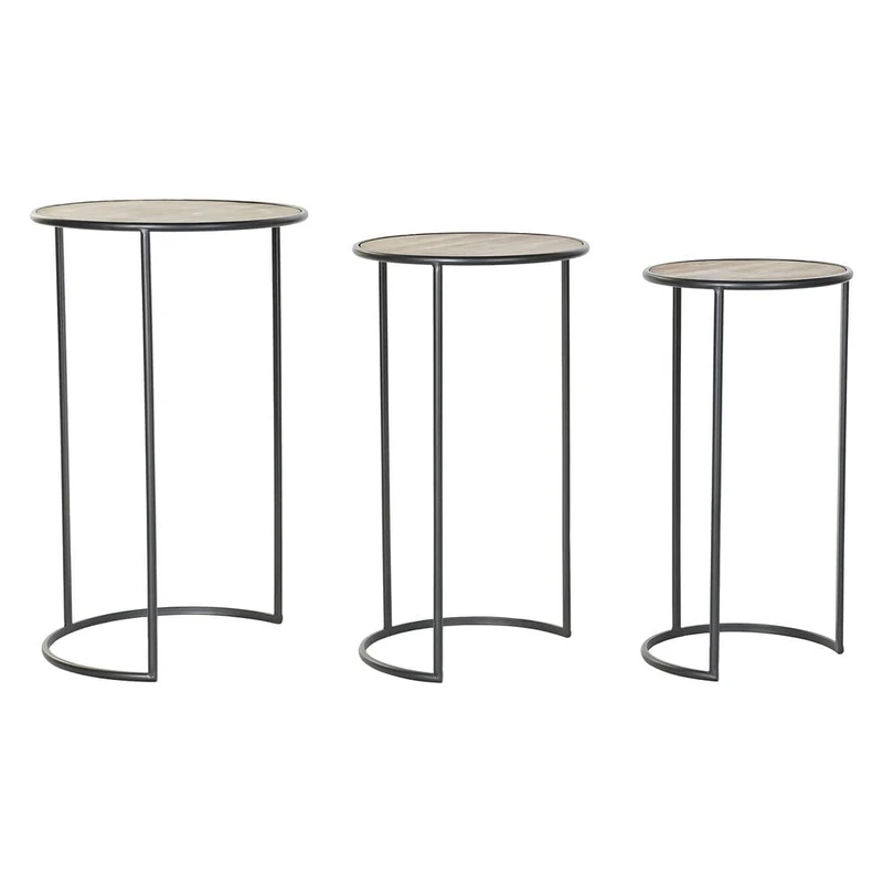 DKD Home Decor Set of 3 Tables, Standard
