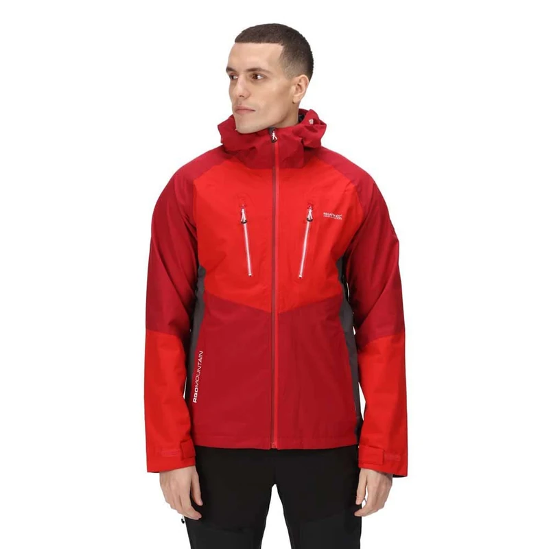 Regatta Mens Sacramento VIII Waterproof Jacket (M) (Dark Red/Chinese Red)