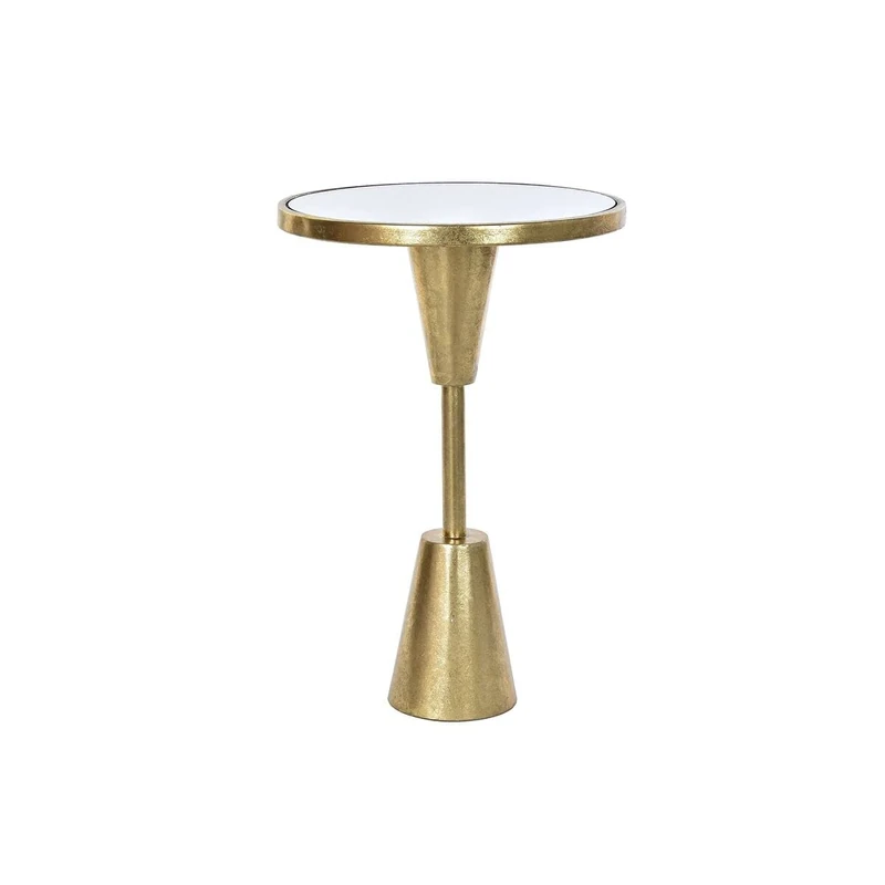 DKD Home Decor Side Table Gold Metal Mirror 40.5 x 40.5 x 60 cm