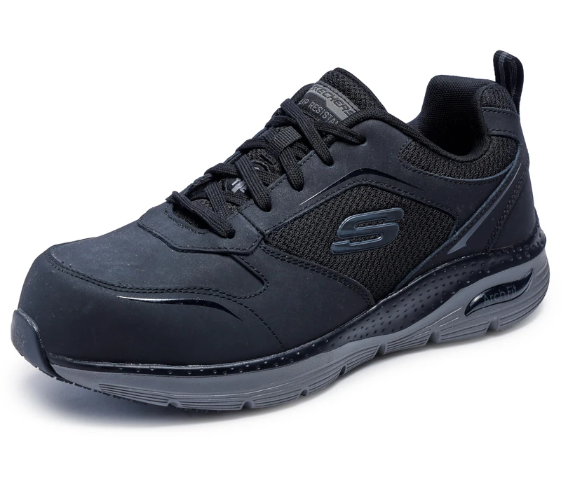 Skechers Arch Fit SR Comp Toe Black/Charcoal 7 EE - Wide