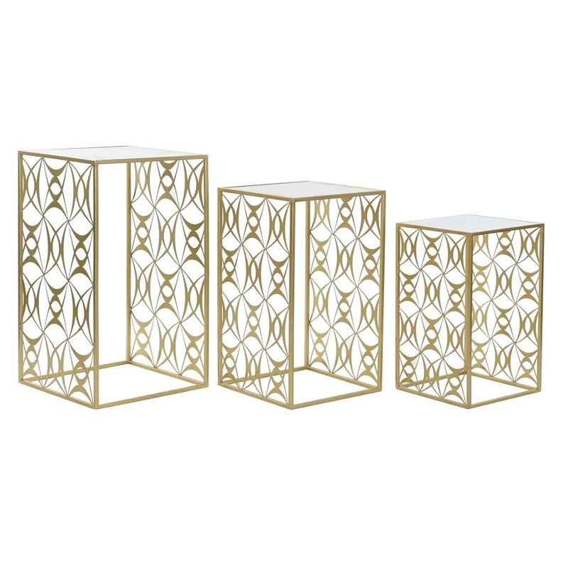 DKD Home Decor Set of 3 Tables, Standard