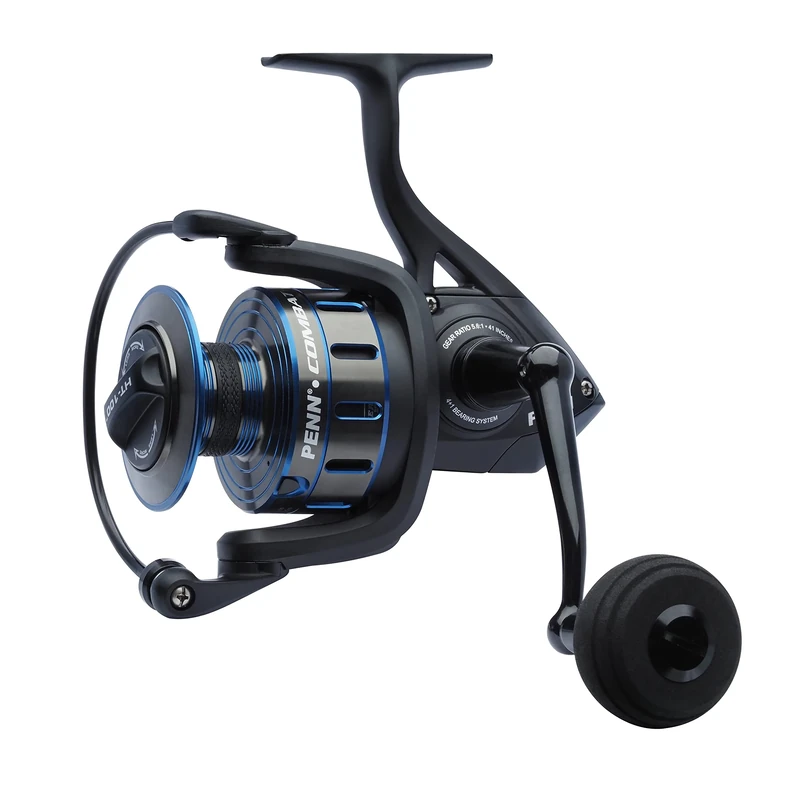 PENN Combat III, Fishing Reel, Spinning Reels, Sea Fishing, Versatile Sea Fishing Reel For Boat, Kayak, Shore, Spinning, Jigging, Surf, and All-Round Use, Unisex, Black / Blue, 6000