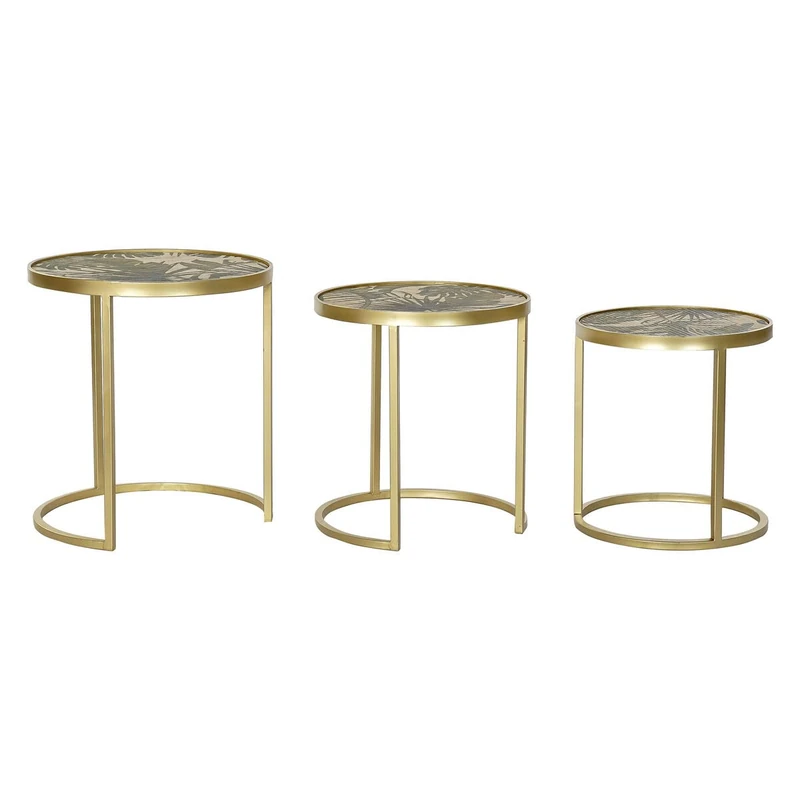 DKD Home Decor Set of 3, Engineered Wood, Standard